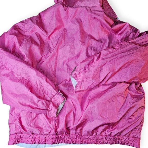 Vintage 80s Pink Nylon Windbreaker Jacket - Picture 6 of 12